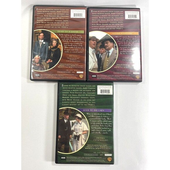 BBC Video Campion DVD Lot of 3 Death of a Ghost, The Case of the Late Pig Tested - Picture 5 of 15